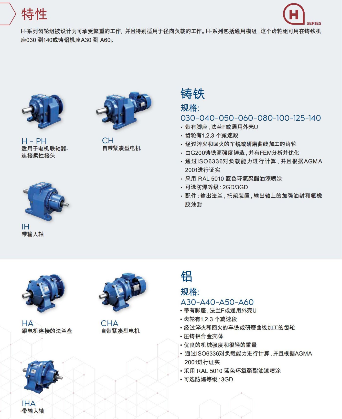 HA铸铝-斜齿轮减速机(图1)